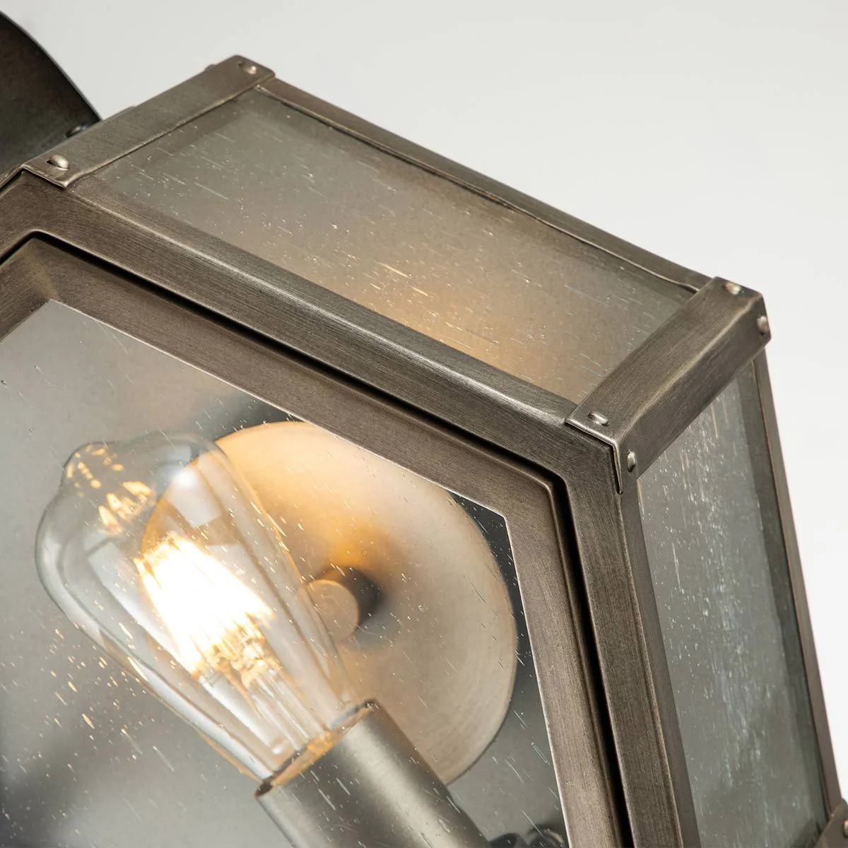 Heath 1 Light Small/Medium Outdoor Wall Lantern - Burnished Bronze/Black E27 IP44 - Image 15