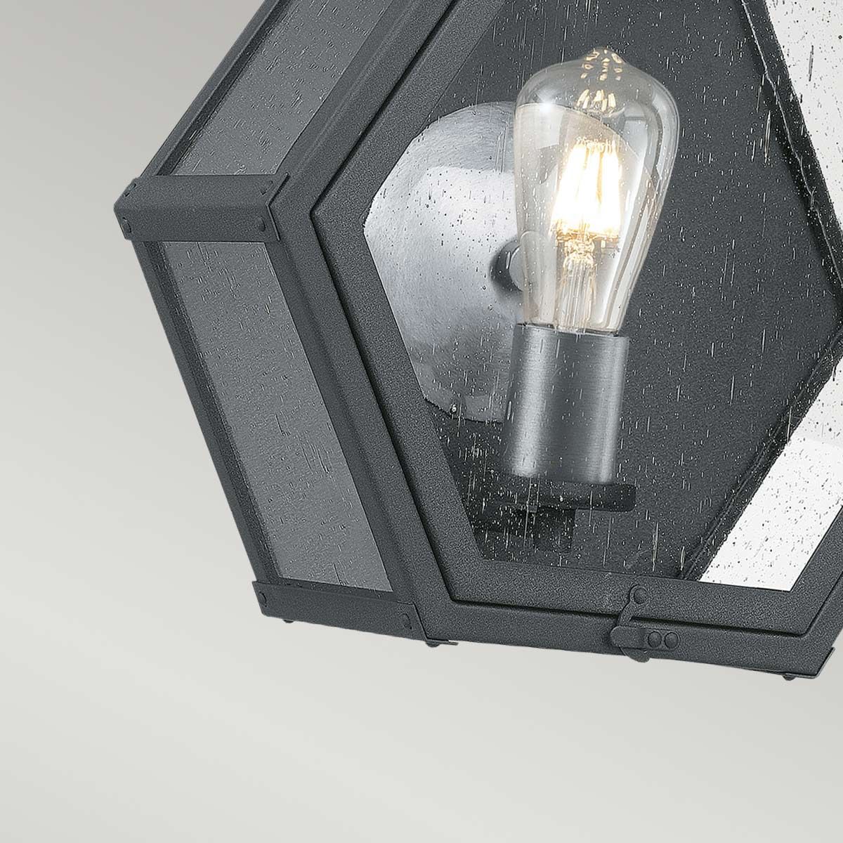 Heath 1 Light Small/Medium Outdoor Wall Lantern - Burnished Bronze/Black E27 IP44 - Image 18