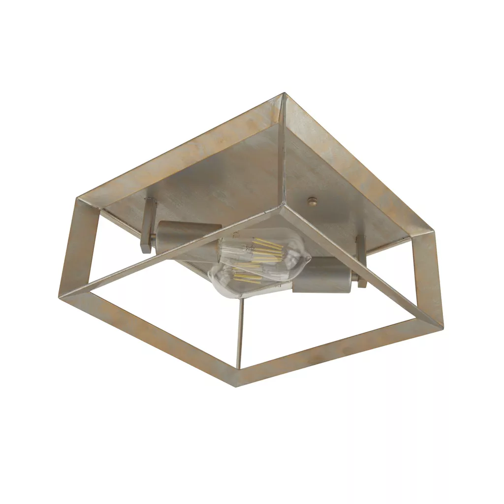 Heaton 2Lt Flush - Brushed Gold/Silver Metal - Image 5