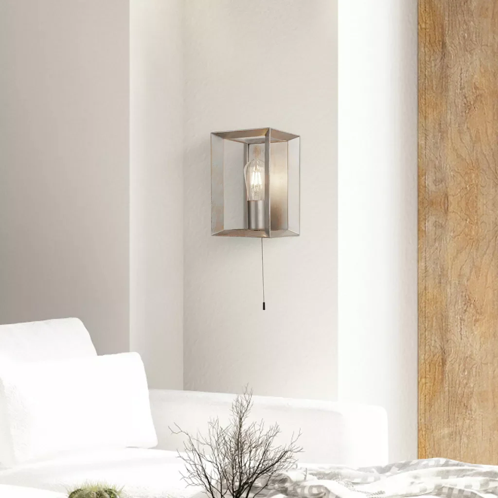 Heaton Wall Light - Brushed Gold/Silver Metal - Image 3