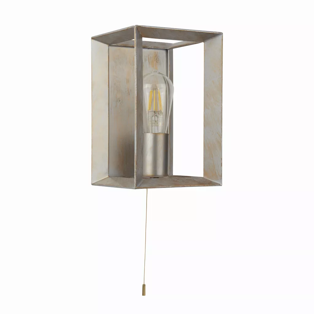 Heaton Wall Light - Brushed Gold/Silver Metal - Image 5