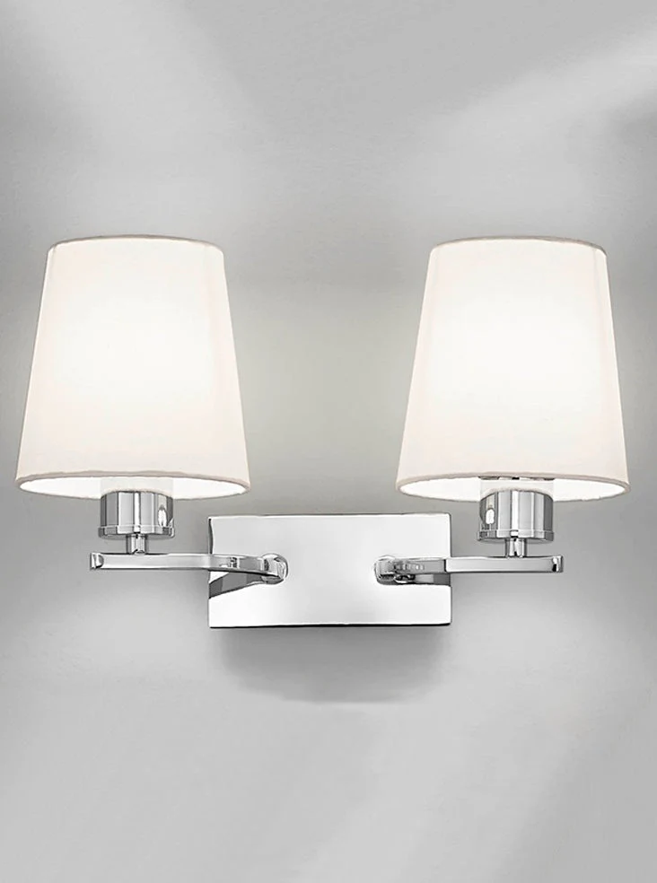 Hector 2Lt Indoor Double Wall Lights - Chrome Finish - Image 2