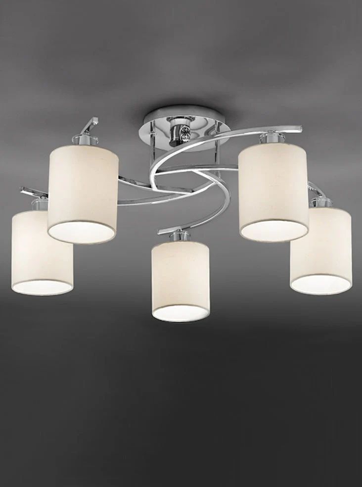 Hector 3/5Lt Indoor Semi Flush Ceiling Light - Chrome Finish - Image 3