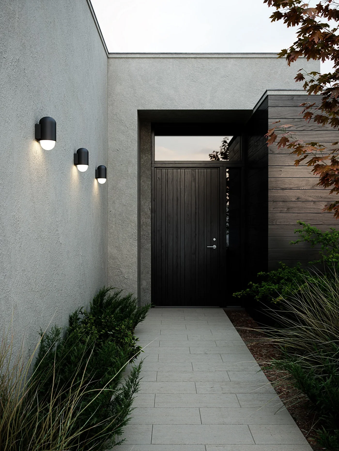 Heka Wall Light- Black/ Sand Finish - Image 6