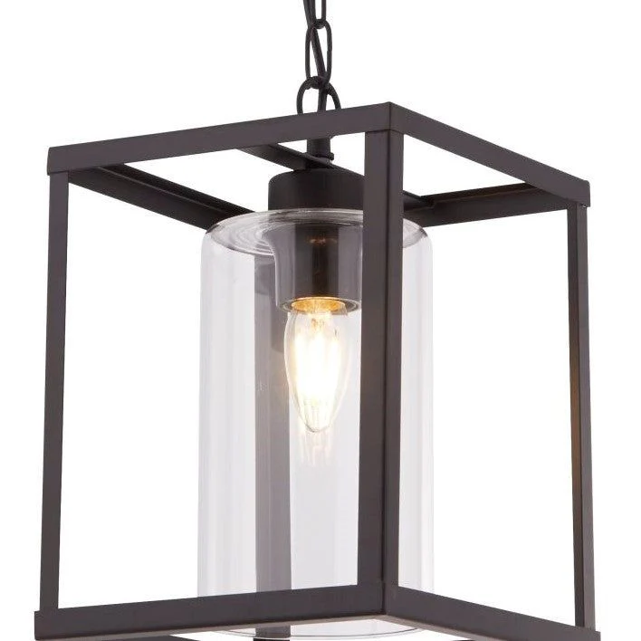 Helix Pendant Light - Black Metal & Clear Glass/Satin Silver & Clear Glass - Image 2