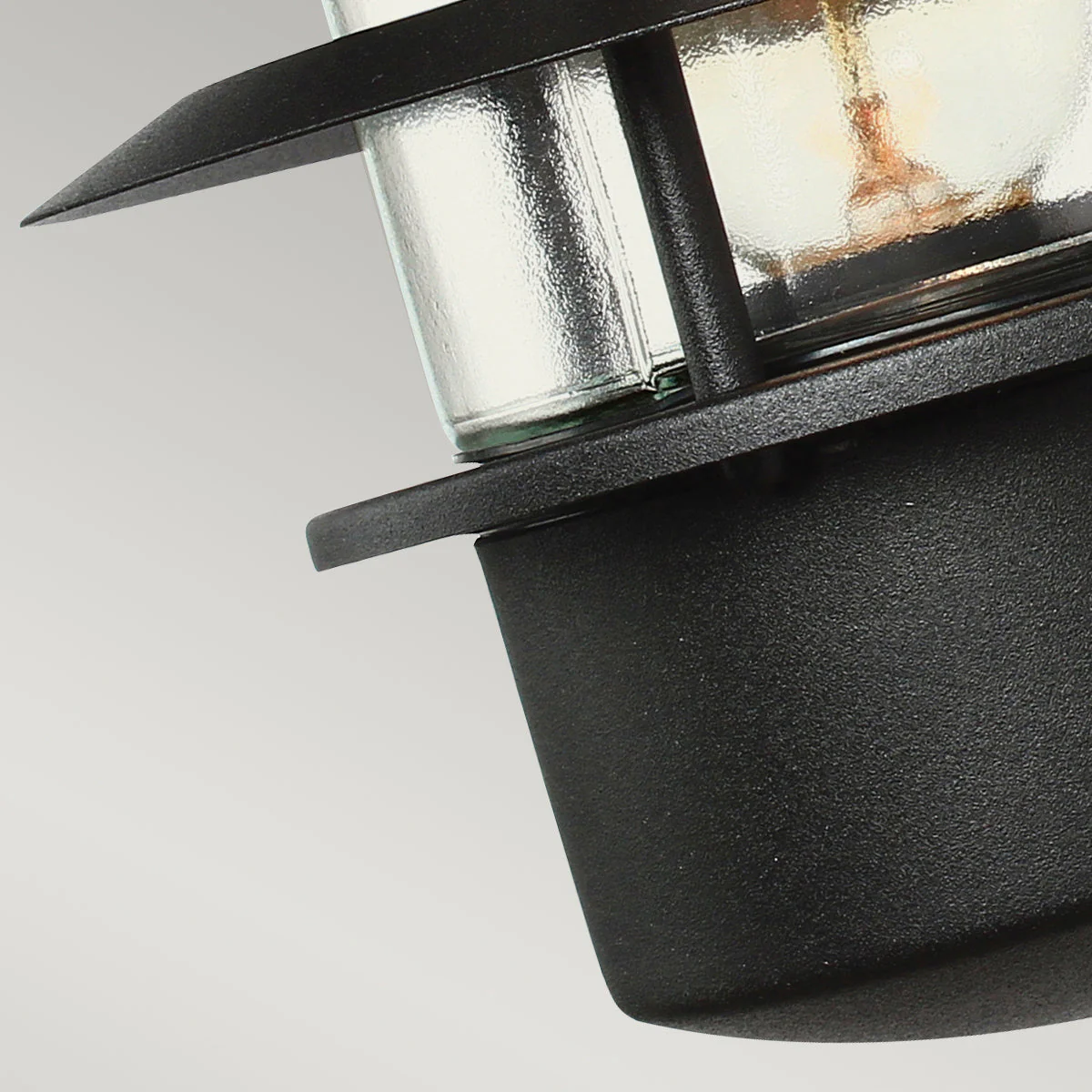 Helsingor PIR Wall Lantern - Black/Silver Finish - Image 3
