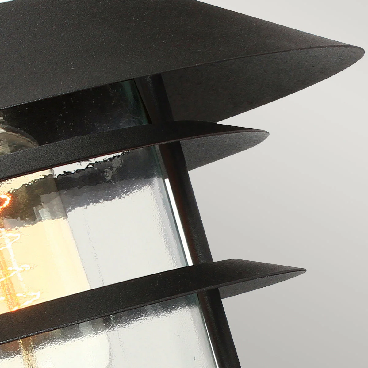 Helsingor PIR Wall Lantern - Black/Silver Finish - Image 4