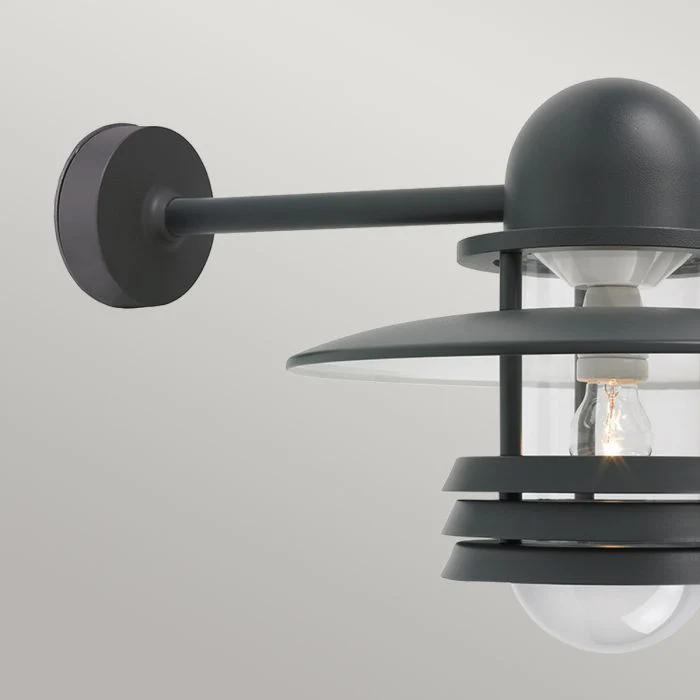 Helsinki Large 1 Light Wall Light - Graphite - Image 2