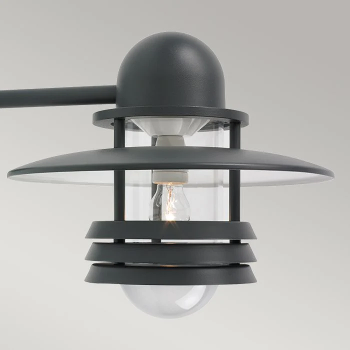 Helsinki Large 1 Light Wall Light - Graphite - Image 3