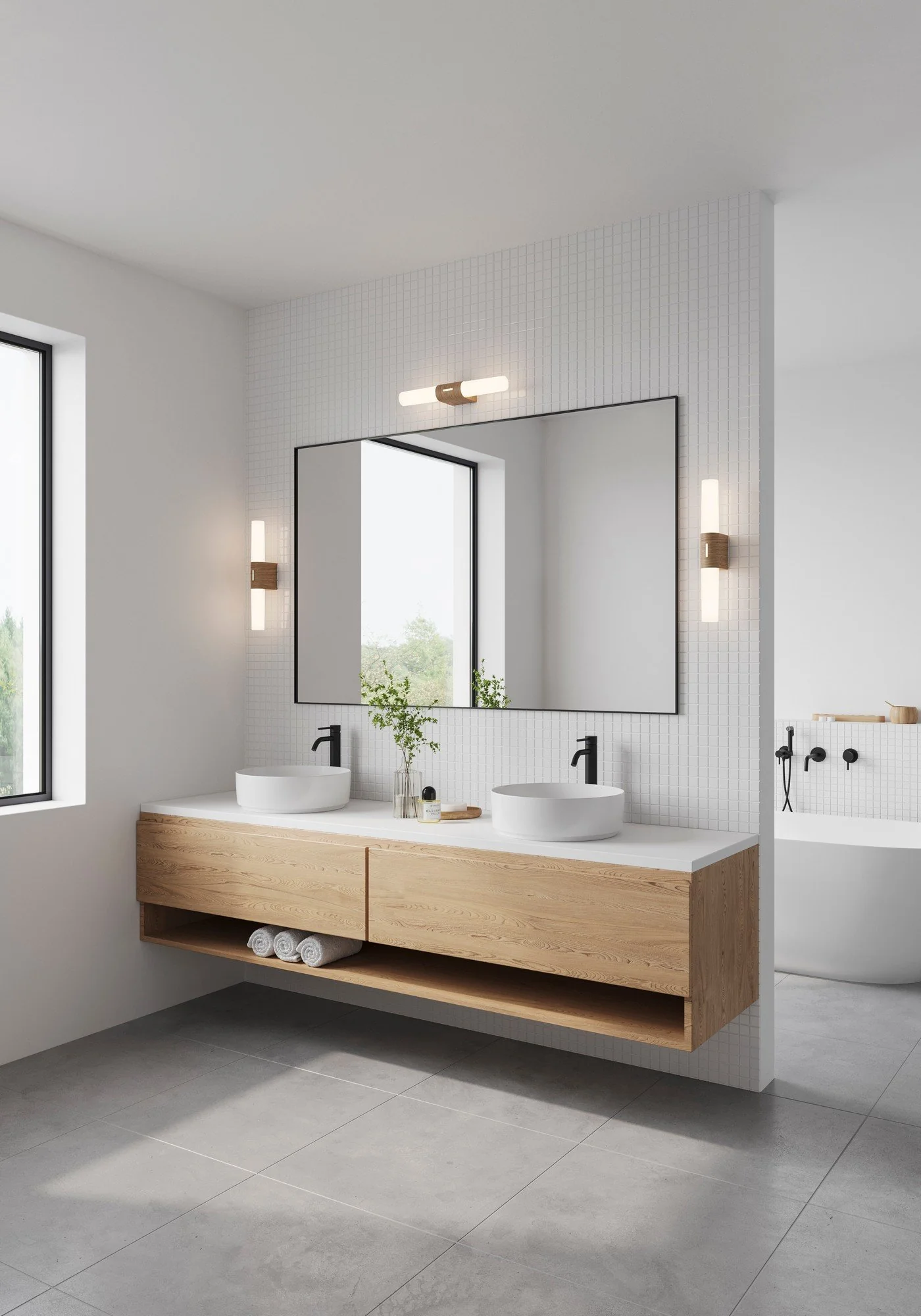 Helva Double Basic Wall light- Various Colours - Image 9