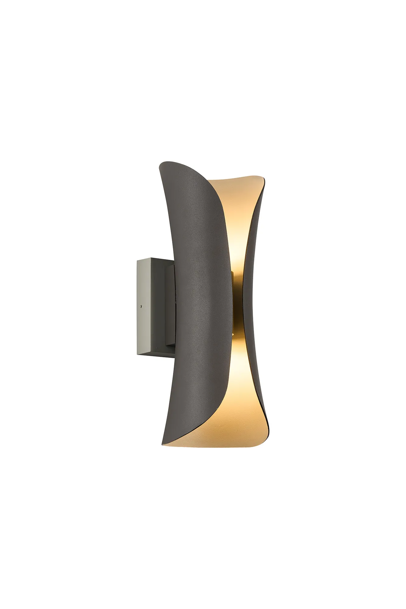 Hemingway Up/Down IP65 Wall Light - Black/Anthracite - Image 2