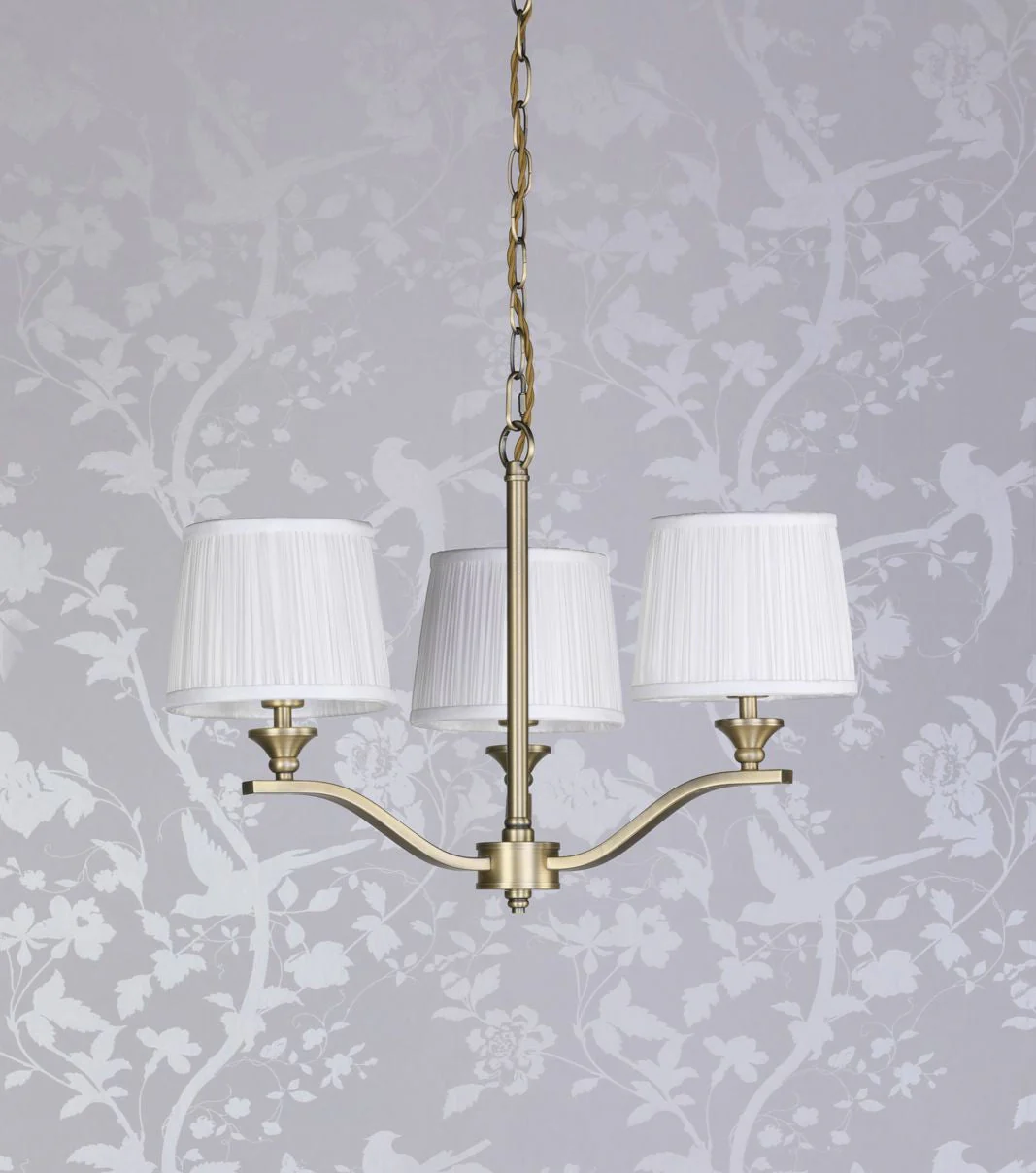 Hemsley 3/6 Light Armed Pendant Matt Antique Brass With Shade - Image 11