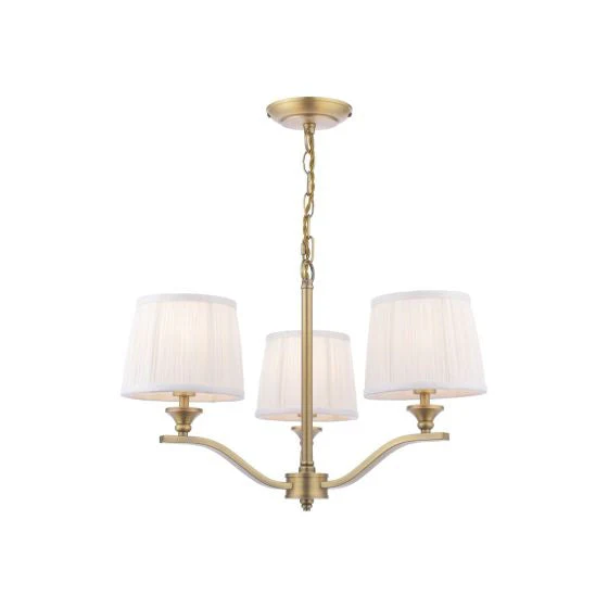 Hemsley 3/6 Light Armed Pendant Matt Antique Brass With Shade - Image 2