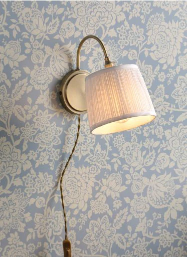 Hemsley Plugged Wall Light Antique Brass With Shade - Image 4