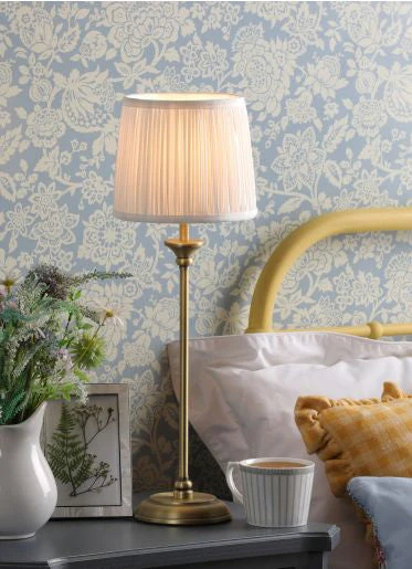 Hemsley Touch Table Lamp Antique Brass With Shade - Image 2