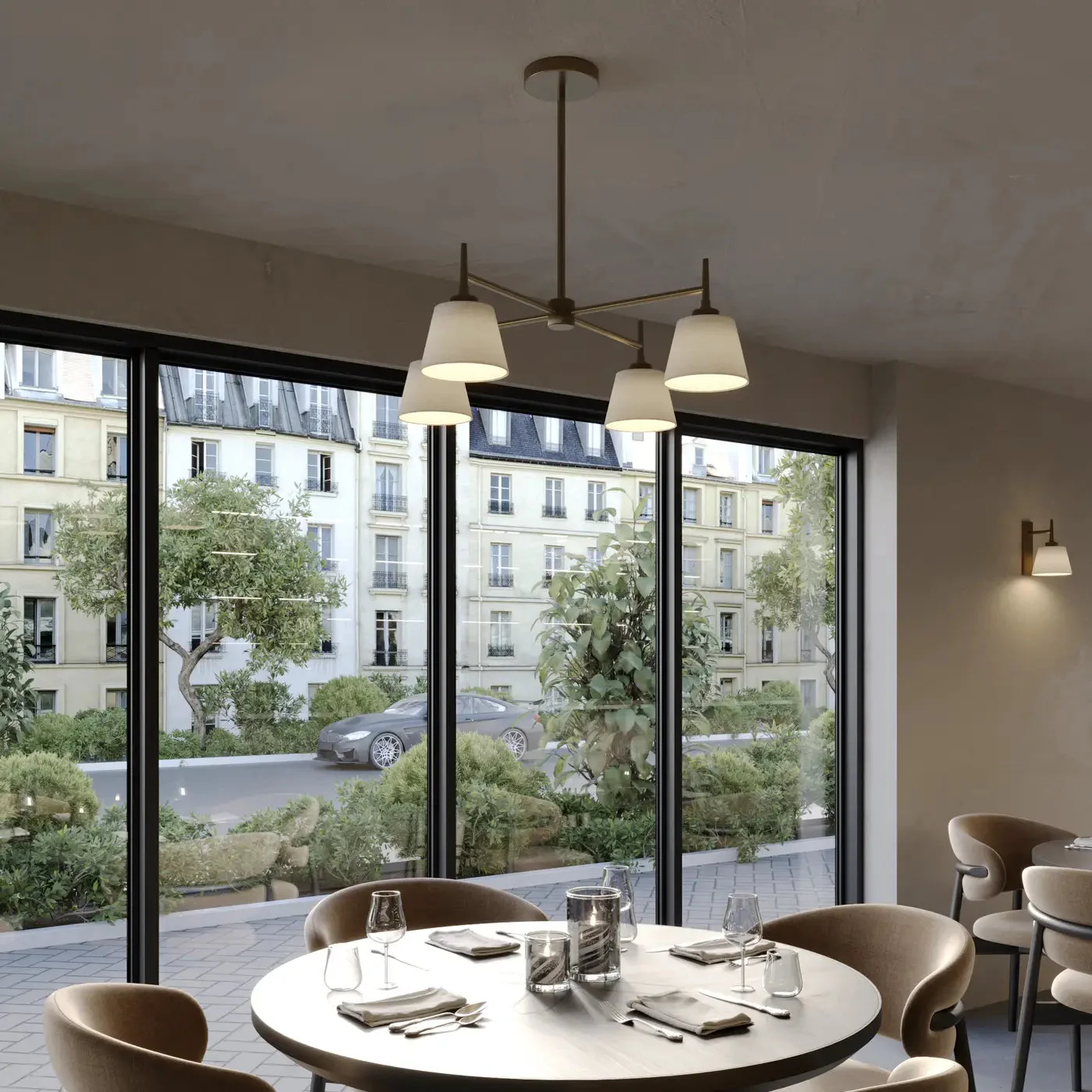Henley 4 Arm Pendant Light - Brass/Bronze - Image 8