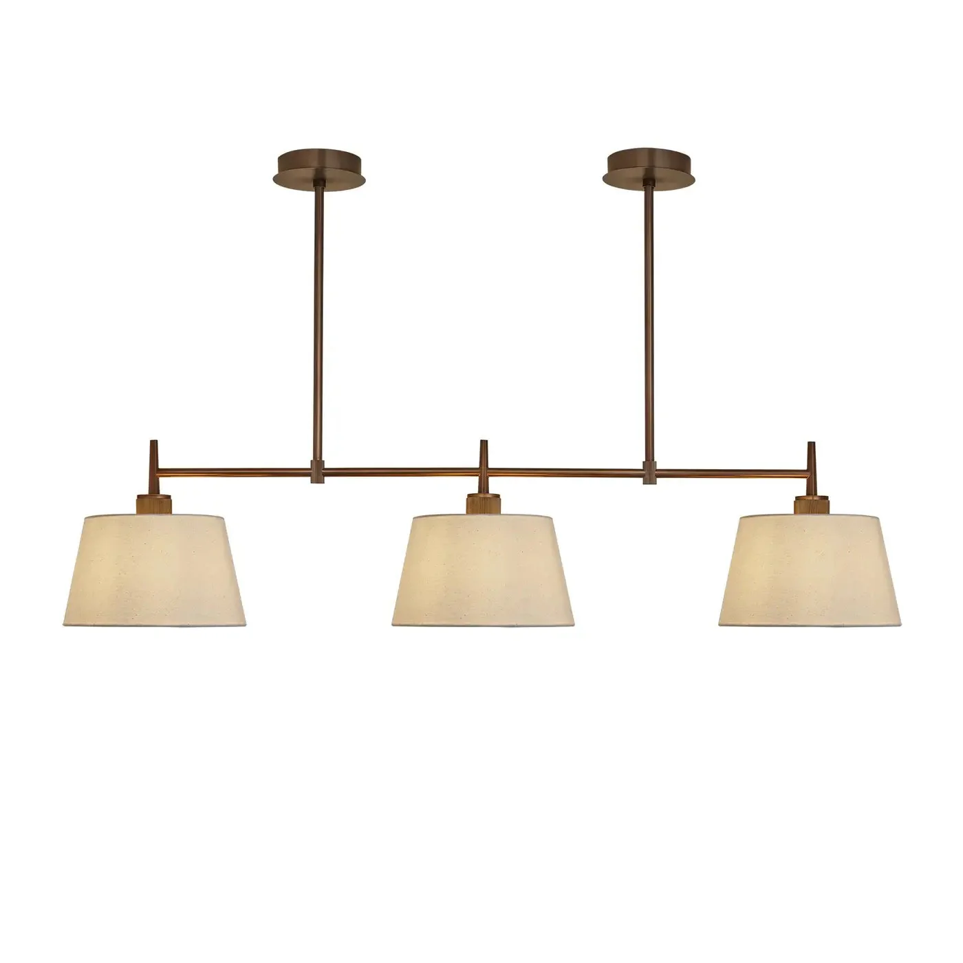 Henley Triple Bar Pendant Light - Bronze/ Brass Base - Image 2