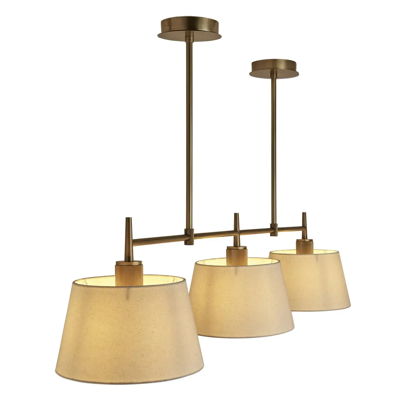 Henley Triple Bar Pendant Light - Bronze/ Brass Base - Image 3