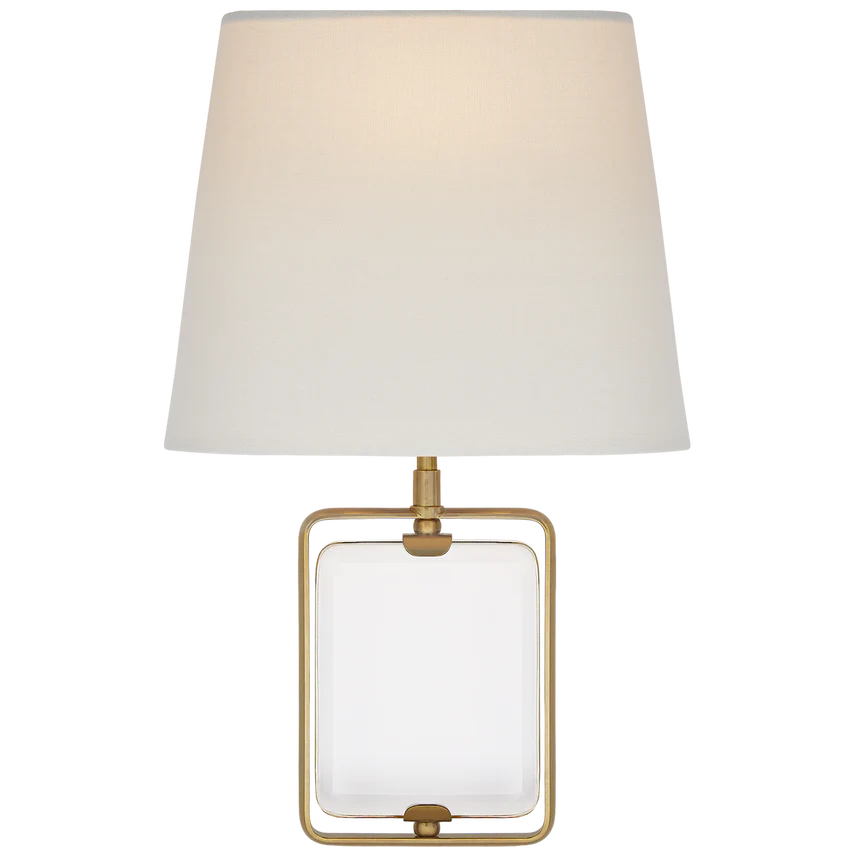 Henri Framed Jewel Sconce- Polished Nickel/ Antique Brass - Image 2