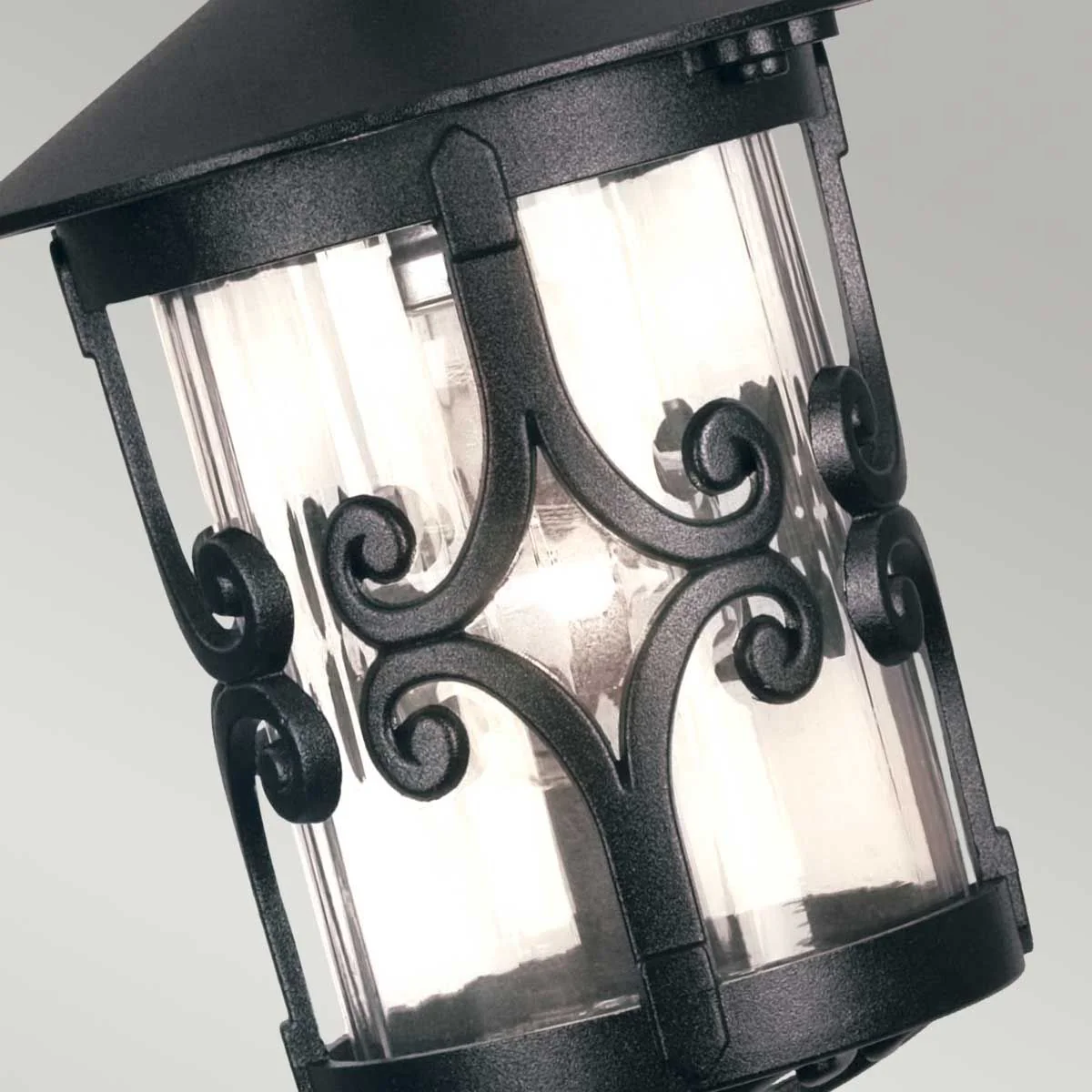 Hereford 1 Light Porch Chain Lantern - Black IP23 E27 - Image 3