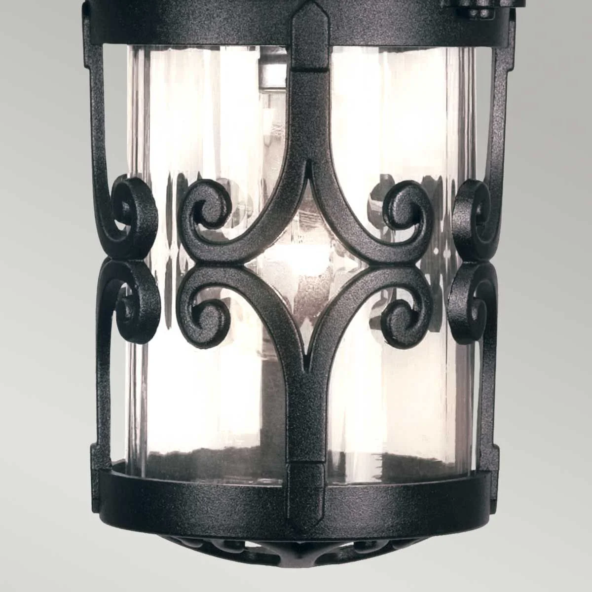 Hereford 1 Light Porch Chain Lantern - Black IP23 E27 - Image 4