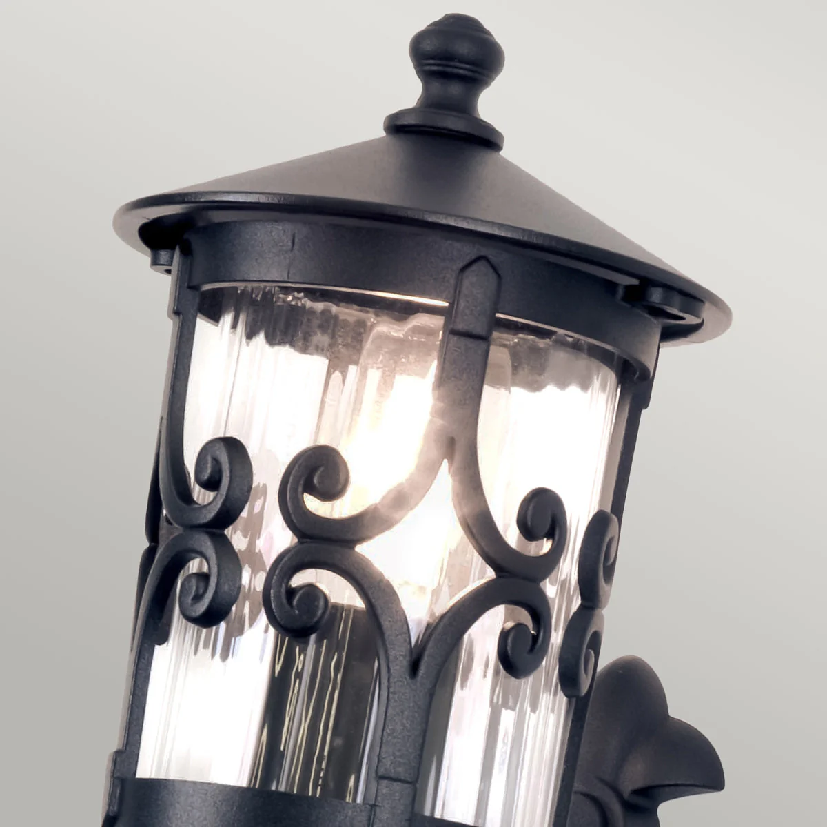 Hereford Medium/Large Up/Down Wall Lantern - Black Finish - Image 2