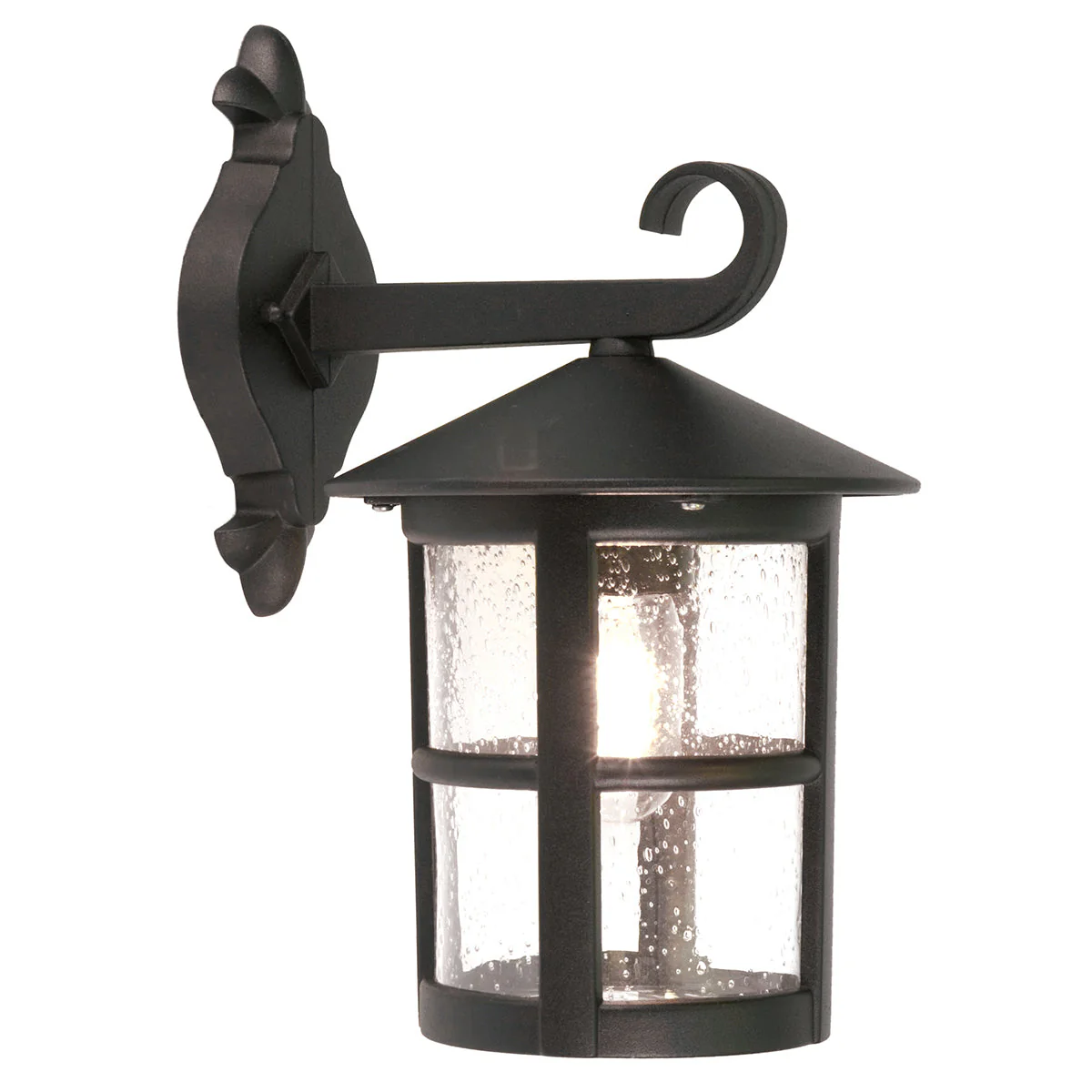 Hereford Medium/Large Up/Down Wall Lantern - Black Finish - Image 9
