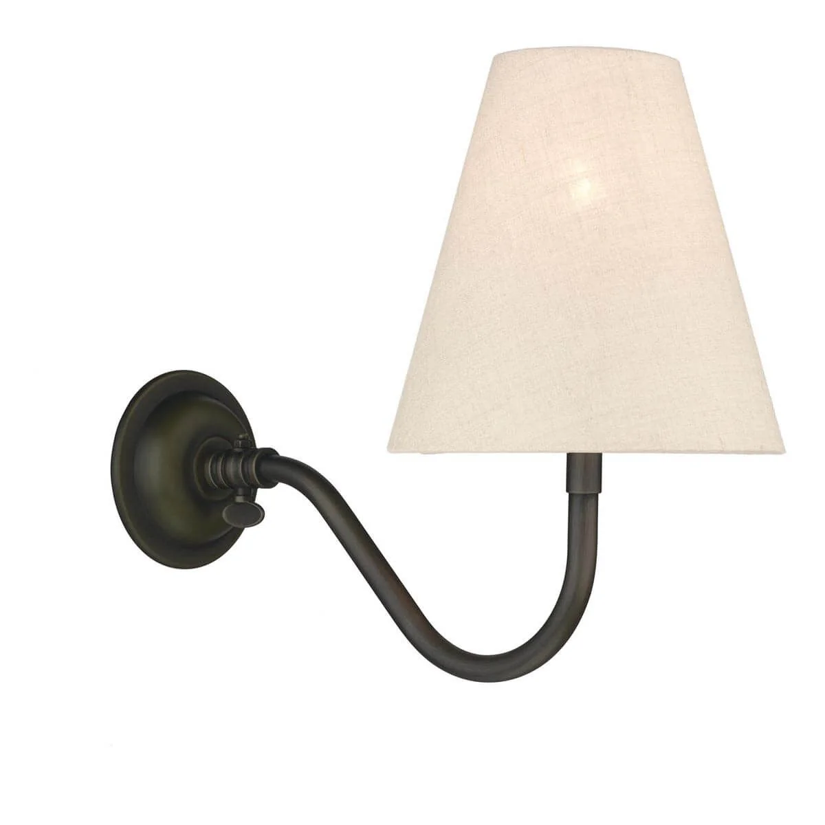 Hicks Single Wall Bracket in Black/Antique Brass  Excludes Shade- Promotional Offer - Image 2