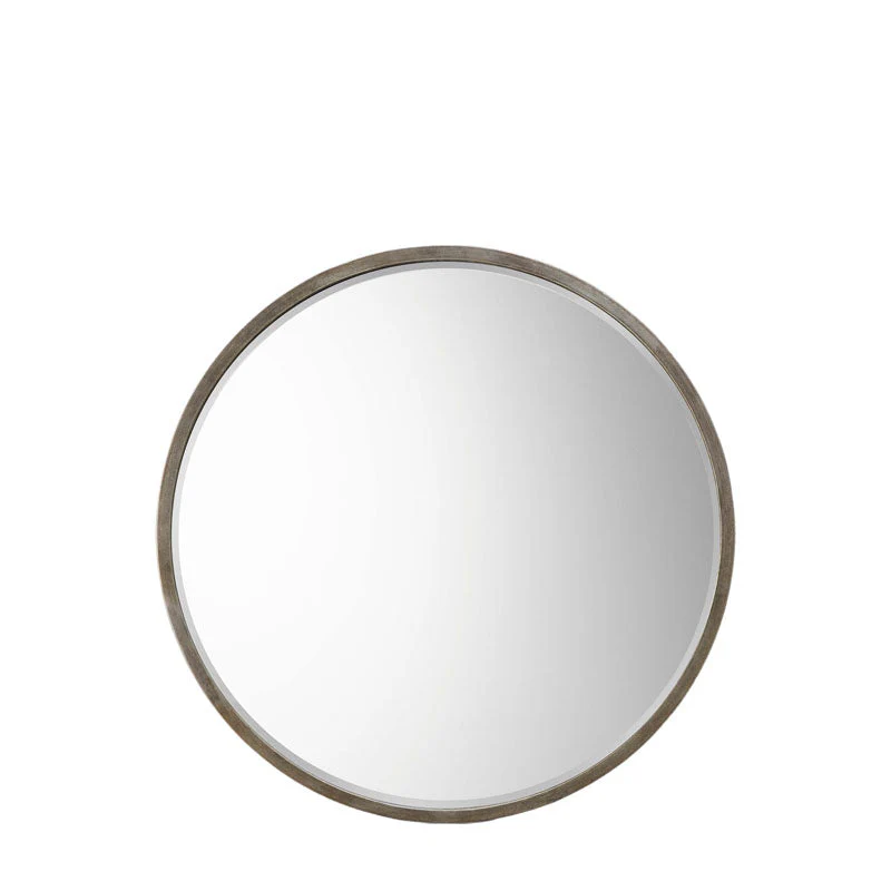 Higgins Round Mirror Antique Silver W800 x D20 x H800mm - Image 2