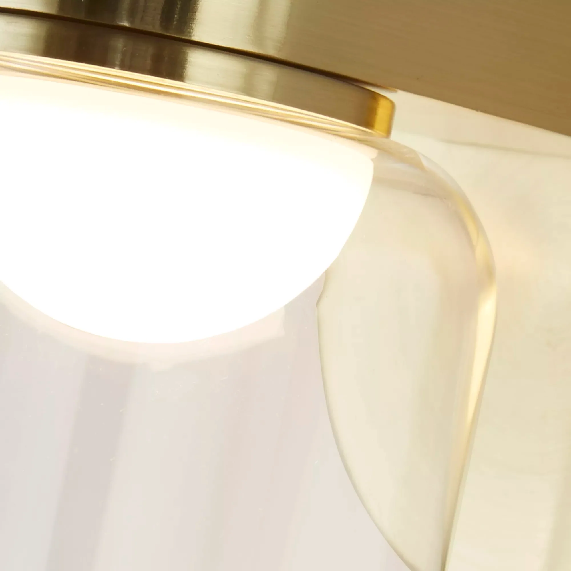 Highball LED Wall Light- Satin Brass & Clear Glass - Image 3