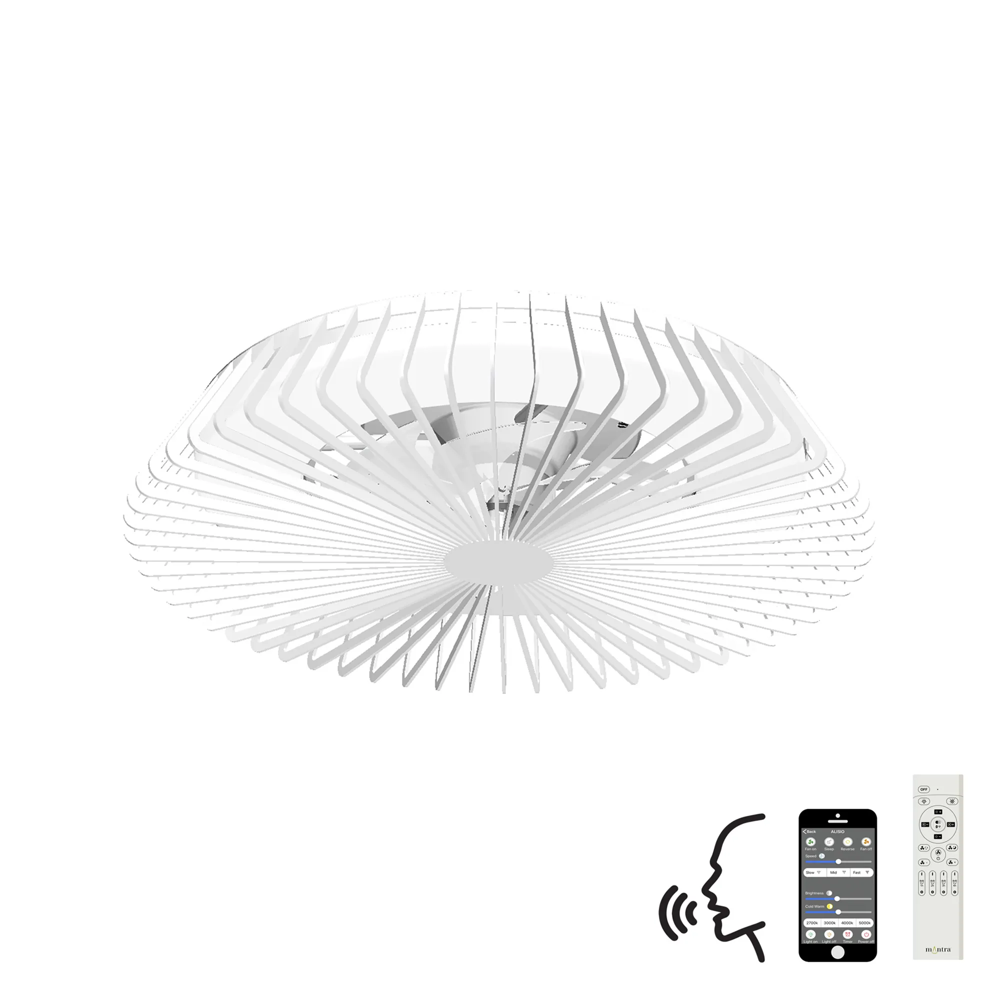 Himalaya LED Fan, Alexa/Google Voice Controls - Various Colours - Image 3