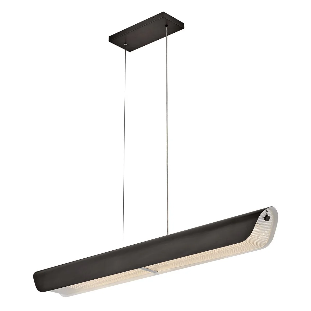 Hinkley Arco Linear LED pendant - Heritage Brass/ Black - Image 2