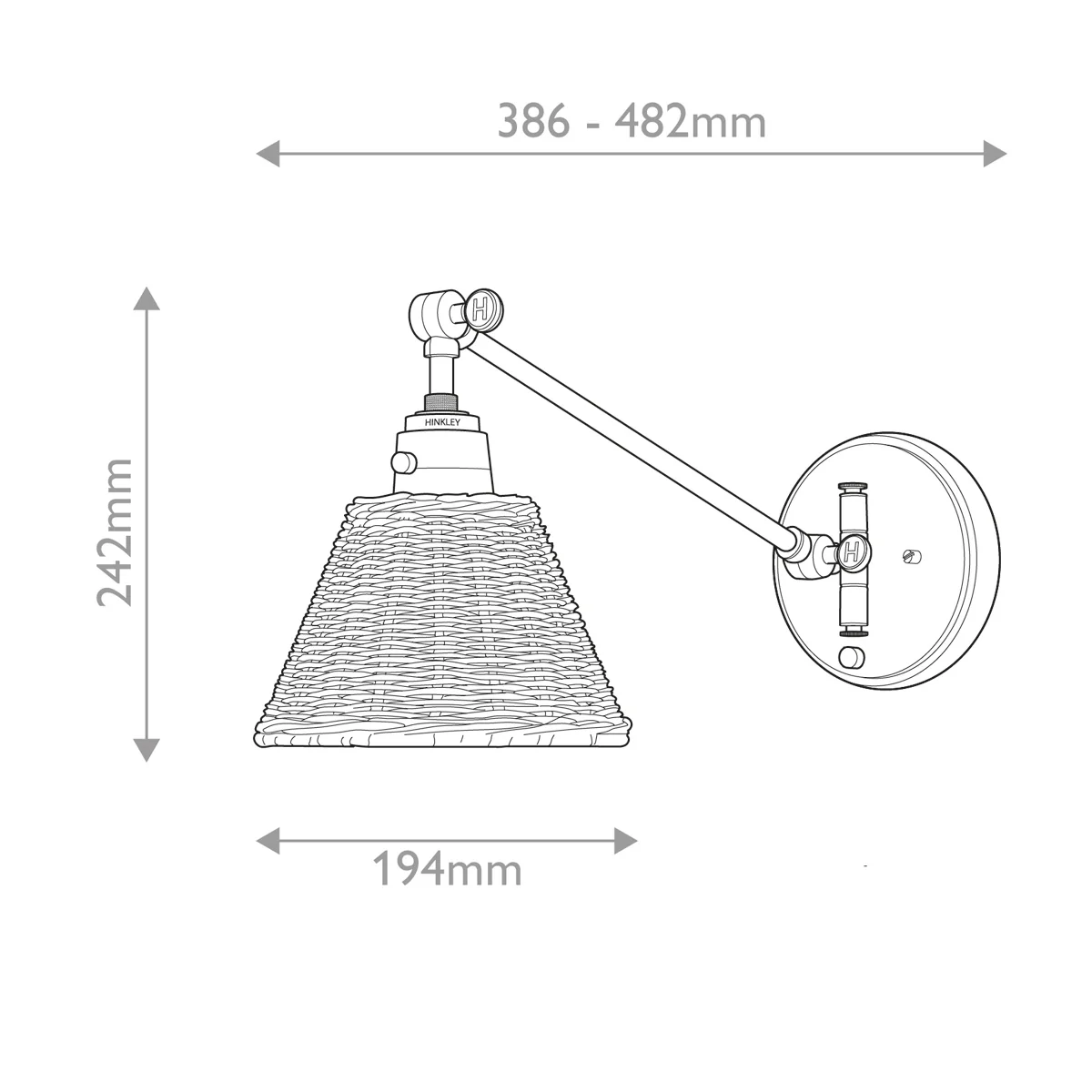 Hinkley Arti 1 lt Wall Light - E27 - Image 19