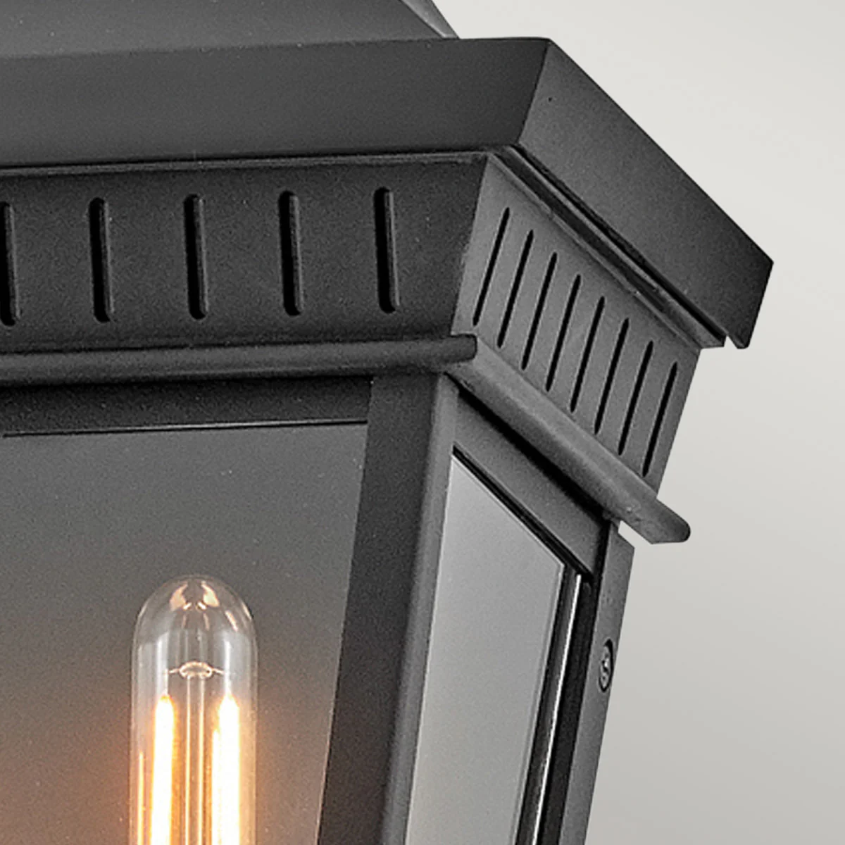 Hinkley Chapel Hill Outdoor Half Wall Lantern - Museum Black  IP44 E14 - Image 6