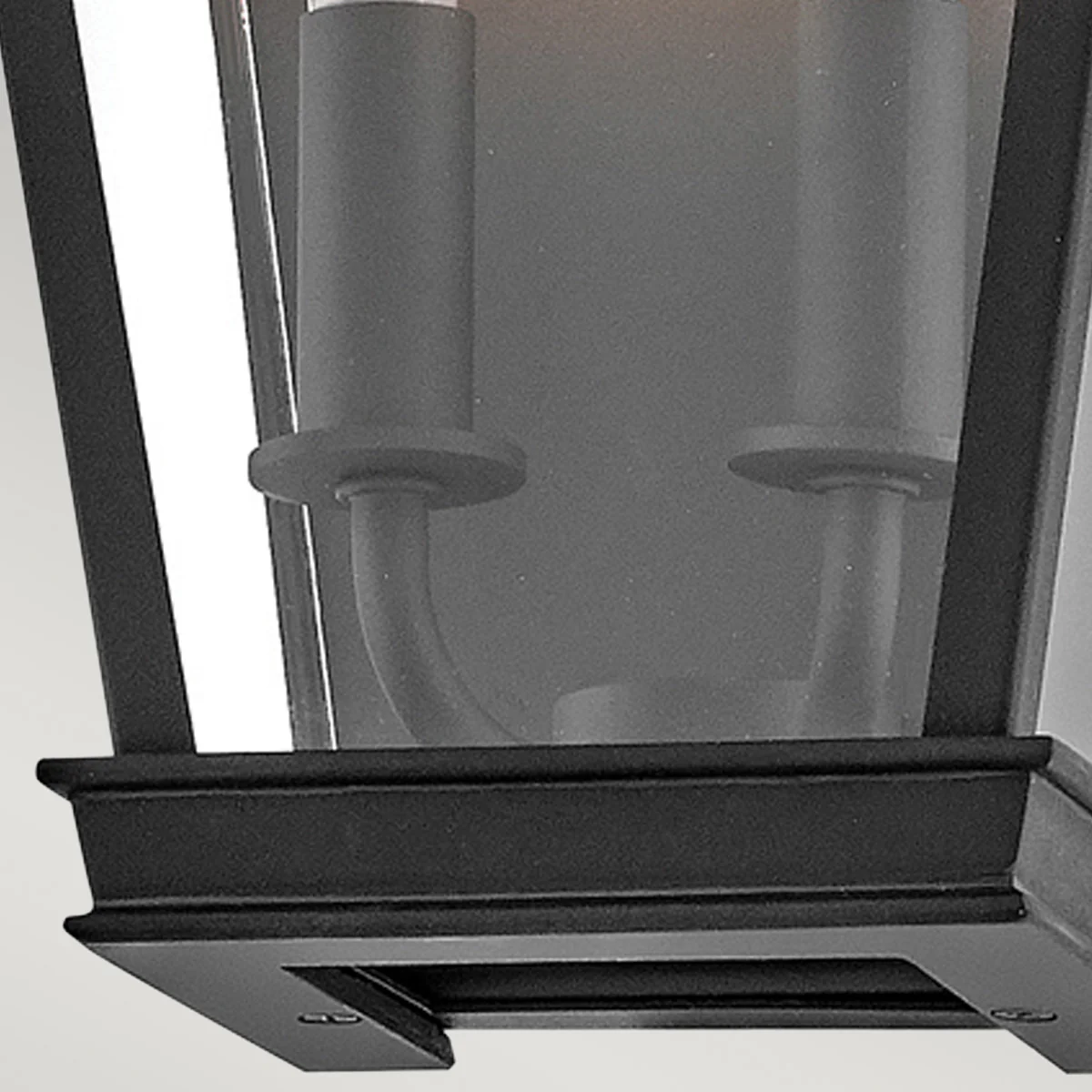 Hinkley Chapel Hill Outdoor Half Wall Lantern - Museum Black  IP44 E14 - Image 8