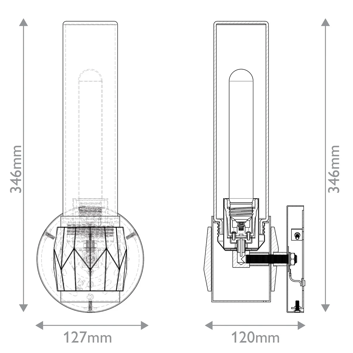 Hinkley Ellison 1 lt Wall Light - IP44 E27 - Image 10