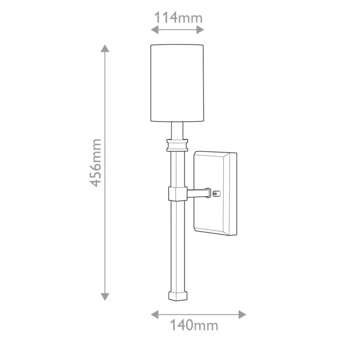 Hinkley Moore 1 lt Wall Light - Heritage Brass with Ivory Linen Shade - Image 6