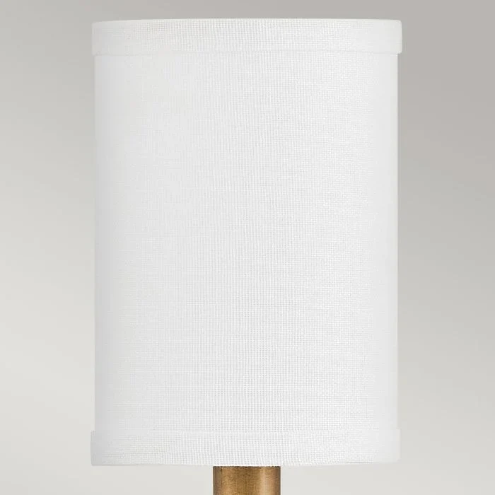 Hinkley Moore 1 lt Wall Light - Heritage Brass with Ivory Linen Shade - Image 8