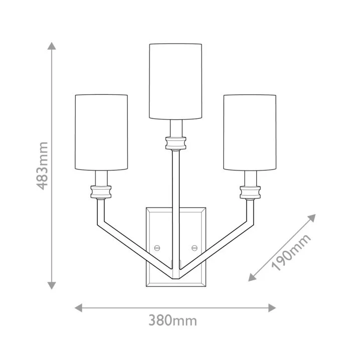 Hinkley Moore 3 lt Large Wall Light - Heritage Brass with Ivory Linen Shade - Image 8