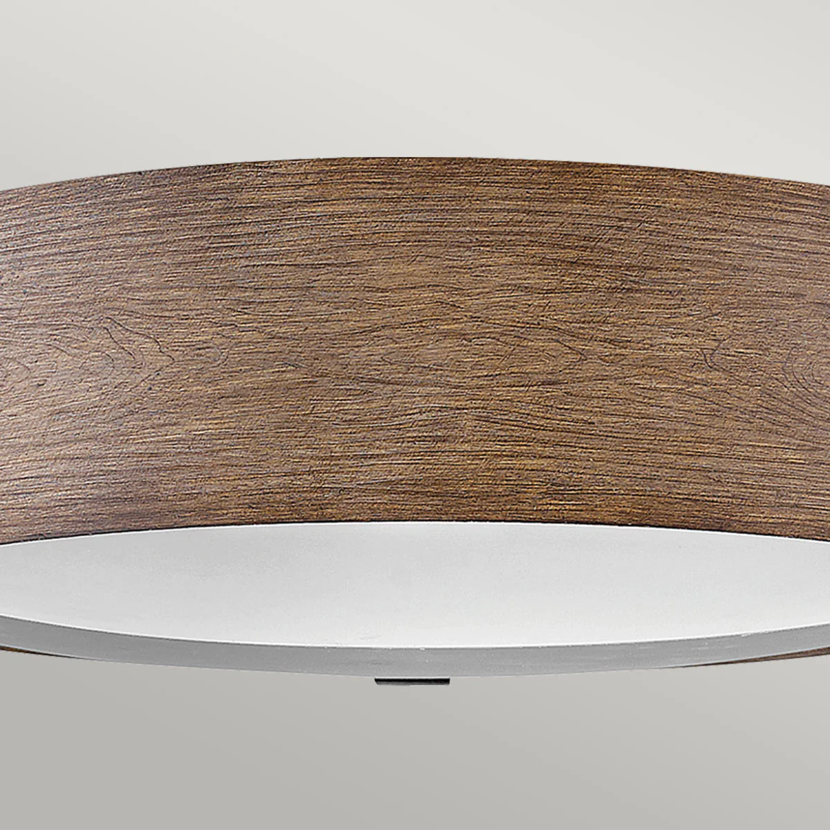 Hinkley Sawyer Flush Ceiling Light - Sequoia wood effect with rust Iron accents  IP44 E14 - Image 5