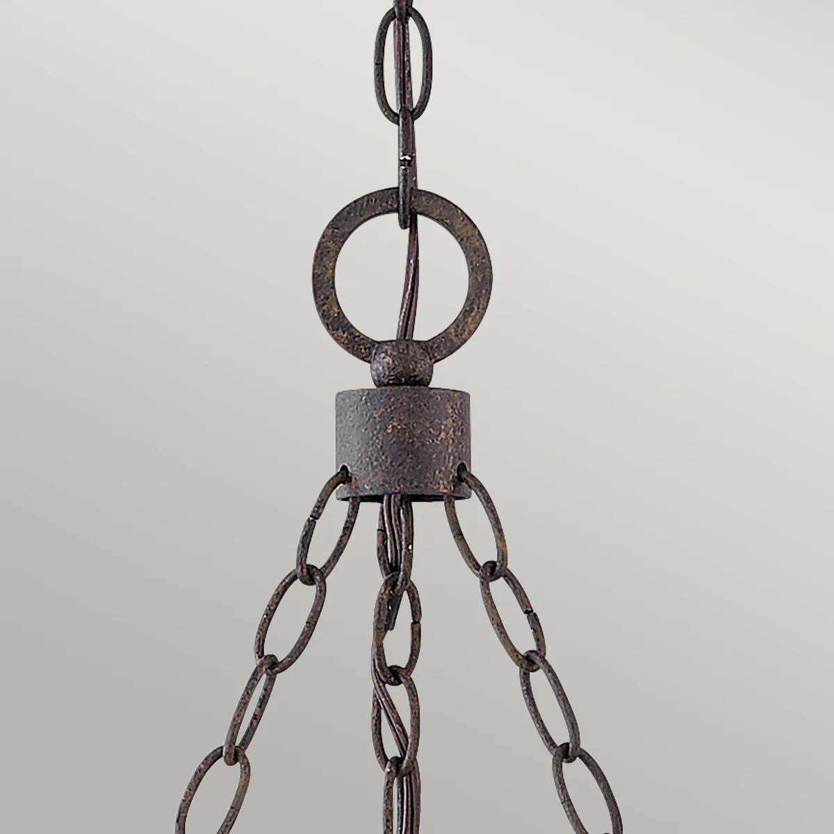 Hinkley Sawyer Exterior Chandelier - Sequoia Wood, Rust Iron, Seeded Glass - IP44 - Image 11