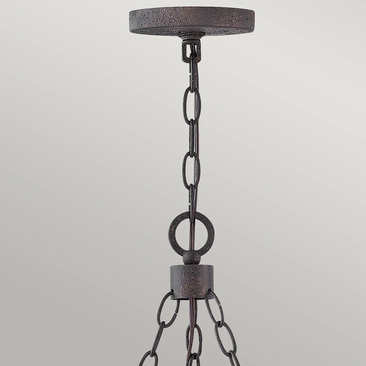 Hinkley Sawyer Exterior Chandelier - Sequoia Wood, Rust Iron, Seeded Glass - IP44 - Image 3