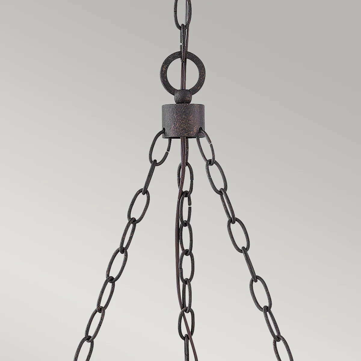 Hinkley Sawyer Exterior Chandelier - Sequoia Wood, Rust Iron, Seeded Glass - IP44 - Image 5