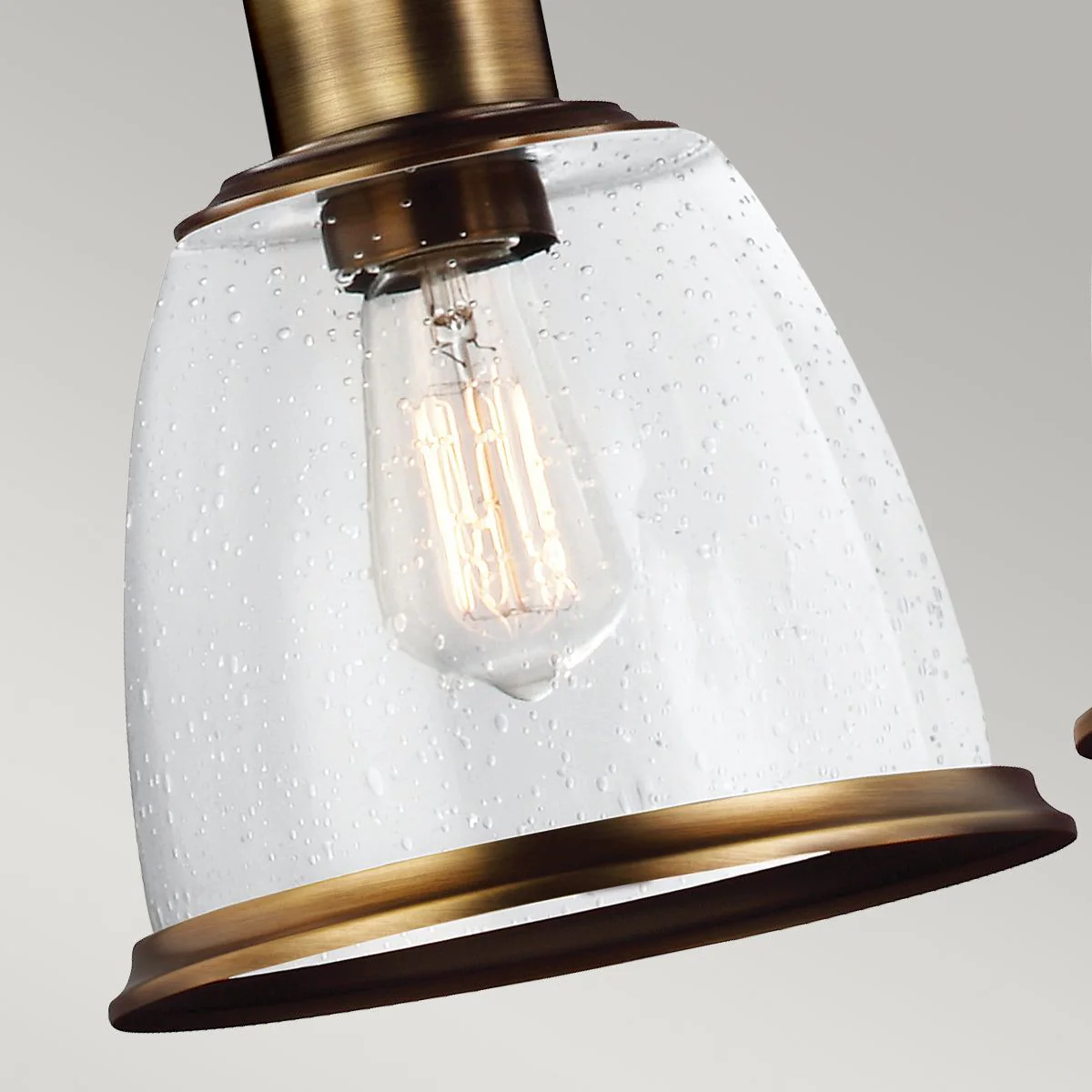 Hobson 3Lt Island Ceiling Light - Satin Nickel/Aged Brass Finish - Image 6