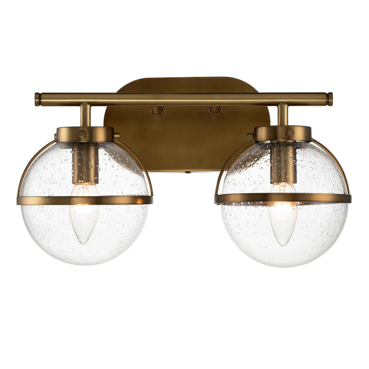 Hollis 2/3 Light Wall Light Heritage Brass/Black/Brass IP44 - Finish - Image 3
