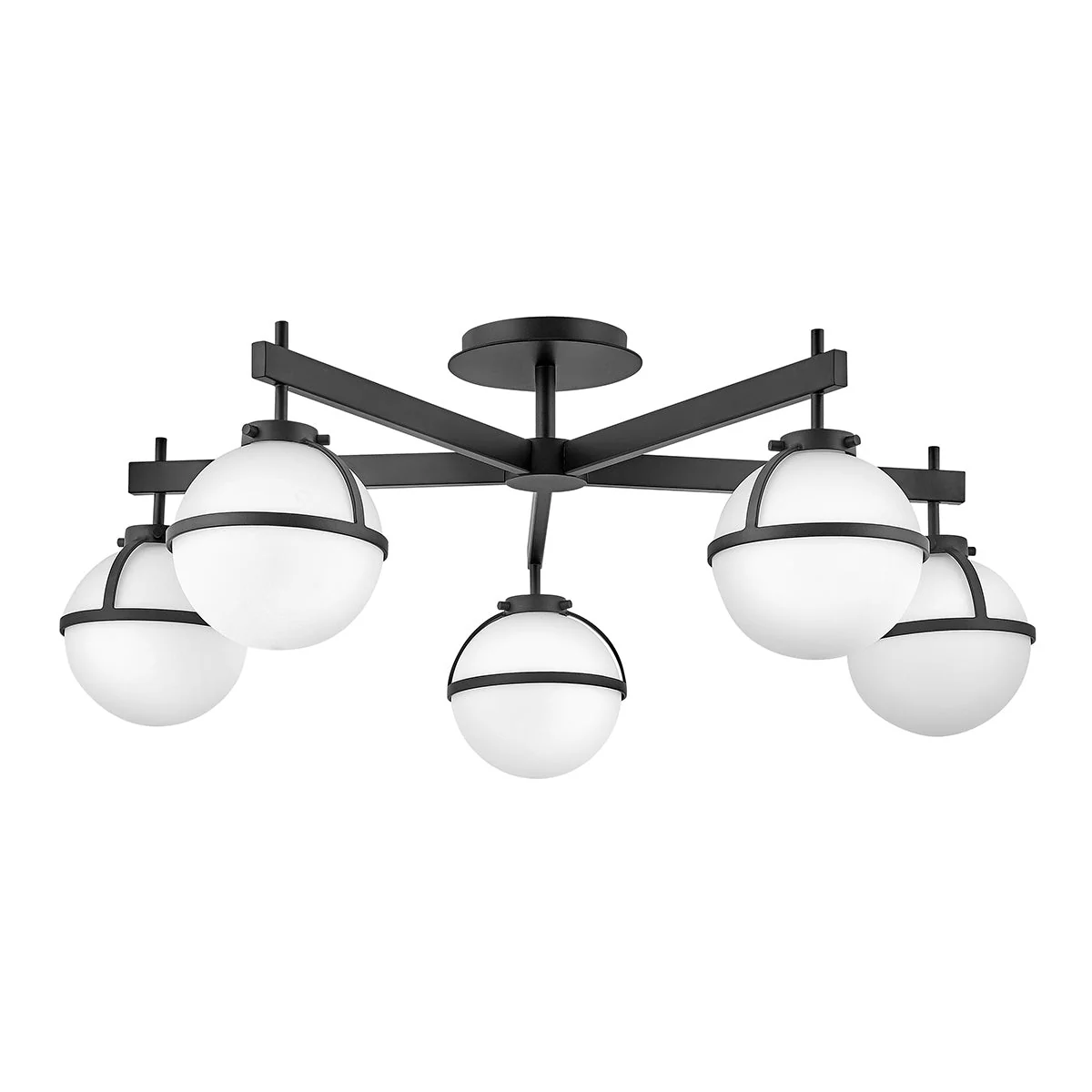 Hollis 5 Light Semi-Flush - In Various Finishes E14 IP44 - Image 7