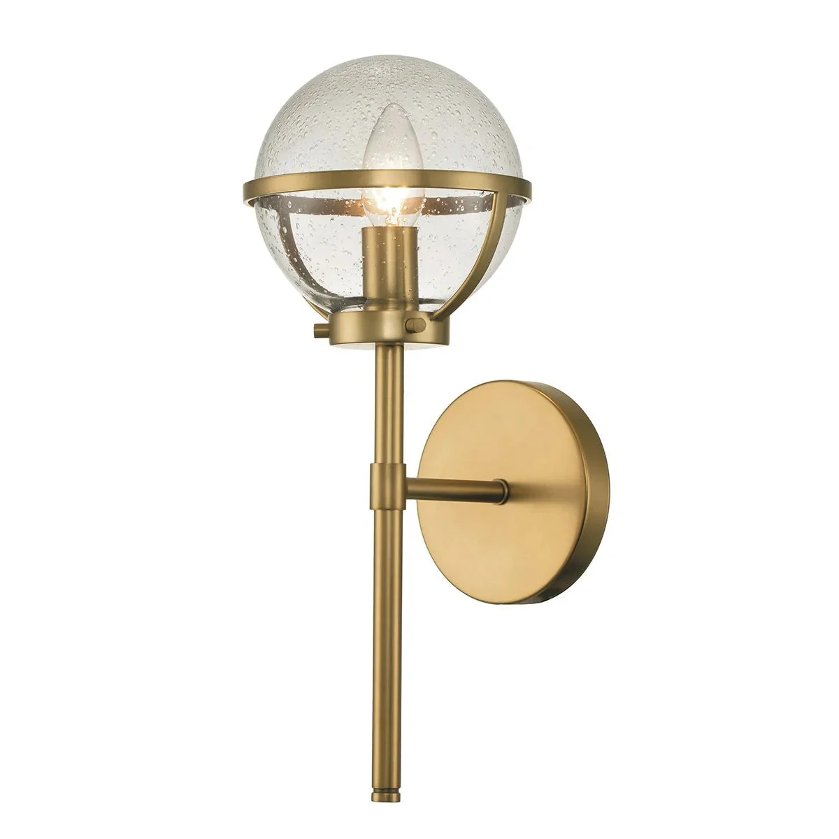 Hollis Single Light Wall Light IP44 - Heritage Brass/Black/Brass - Image 13