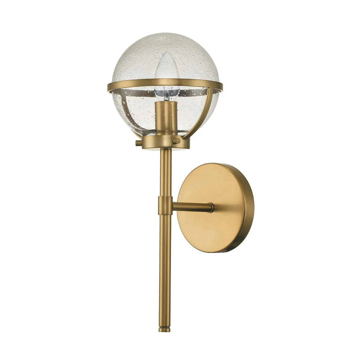 Hollis Single Light Wall Light IP44 - Heritage Brass/Black/Brass - Image 17