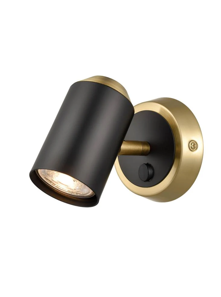 Holly  1/2Lt Wall Bracket - Black & Copper/Black & Brass Finish - Image 3
