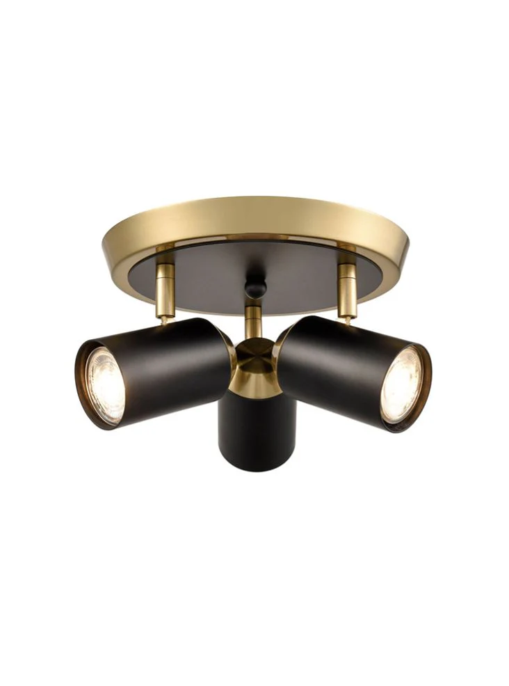 Holly 3Lt Plate Spotlight - Black & Copper/Black & Brass Finish - Image 2